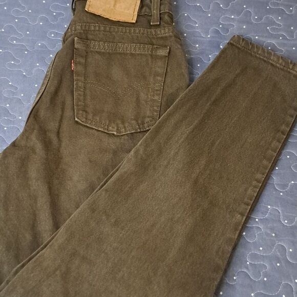 Levi's 512 Green slim fit tapered leg jeans size 7 short - Picture 1 of 7